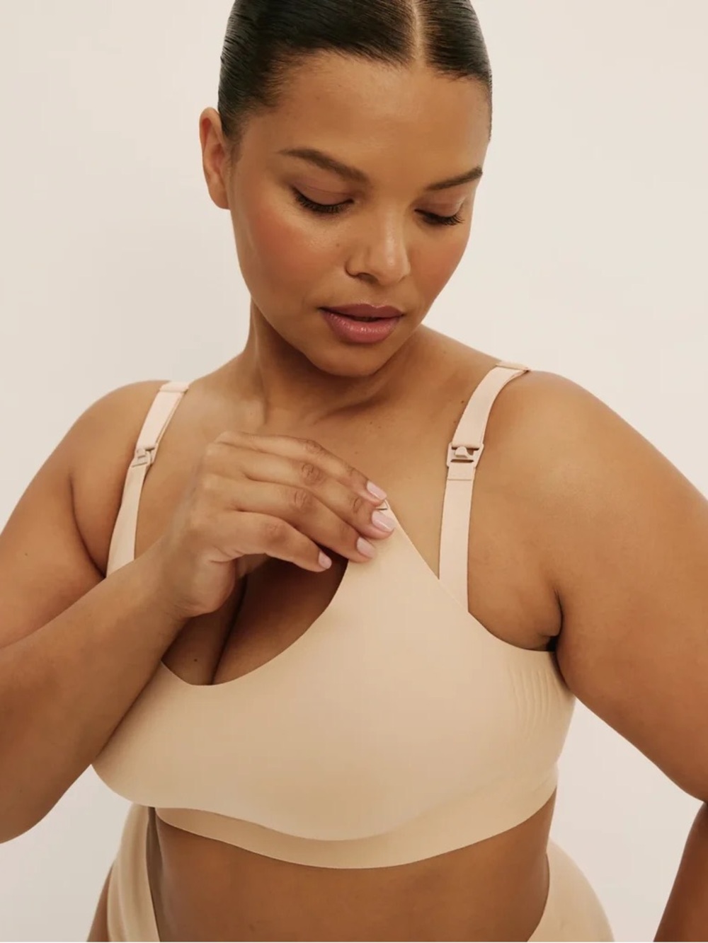 KNIX Nursing Seamless Wireless Bra - Nude
